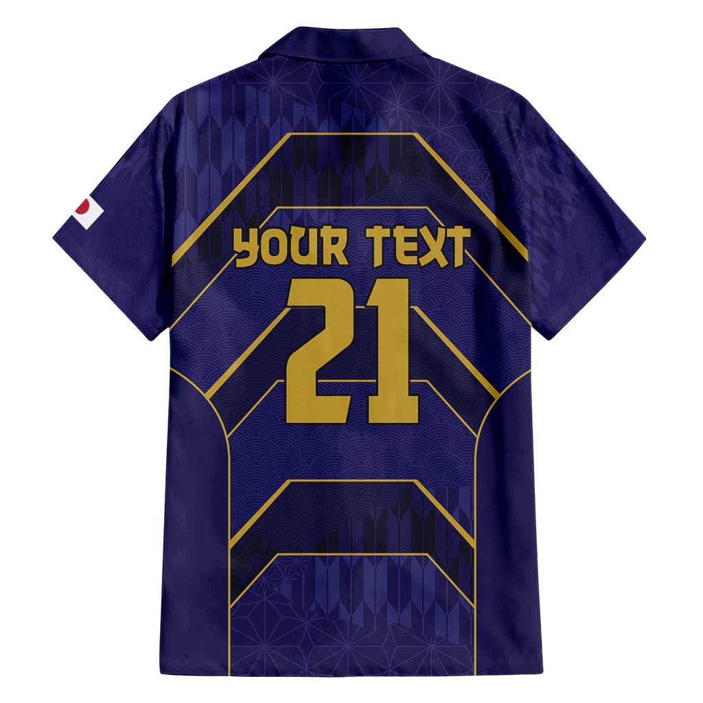 Japan Pacific Rugby 2022-23 Custom Family Matching Long Sleeve Bodycon Dress and Hawaiian Shirt Blue Sakura Japanese Wave Pattern