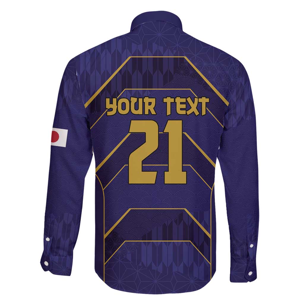 Japan Pacific Rugby 2022-23 Custom Family Matching Tank Maxi Dress and Hawaiian Shirt Blue Sakura Japanese Wave Pattern