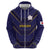 Japan Pacific Rugby 2022-23 Custom Hoodie Blue Sakura Japanese Wave Pattern