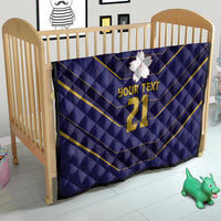 Japan Pacific Rugby 2022-23 Custom Quilt Blue Sakura Japanese Wave Pattern