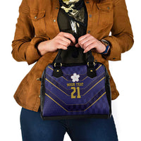 Japan Pacific Rugby 2022-23 Custom Shoulder Handbag Blue Sakura Japanese Wave Pattern