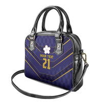 Japan Pacific Rugby 2022-23 Custom Shoulder Handbag Blue Sakura Japanese Wave Pattern