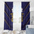 Japan Pacific Rugby 2022-23 Custom Window Curtain Blue Sakura Japanese Wave Pattern