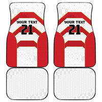 Japan Pacific Rugby 2022-23 Custom Car Mats Red Sakura Japanese Wave Pattern