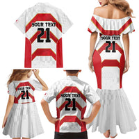 Japan Pacific Rugby 2022-23 Custom Family Matching Mermaid Dress and Hawaiian Shirt Red Sakura Japanese Wave Pattern LT9 - Polynesian Pride