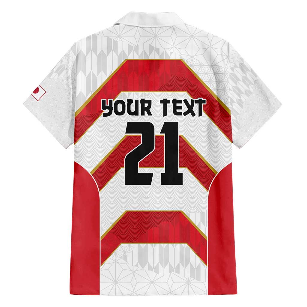 Japan Pacific Rugby 2022-23 Custom Family Matching Puletasi and Hawaiian Shirt Red Sakura Japanese Wave Pattern