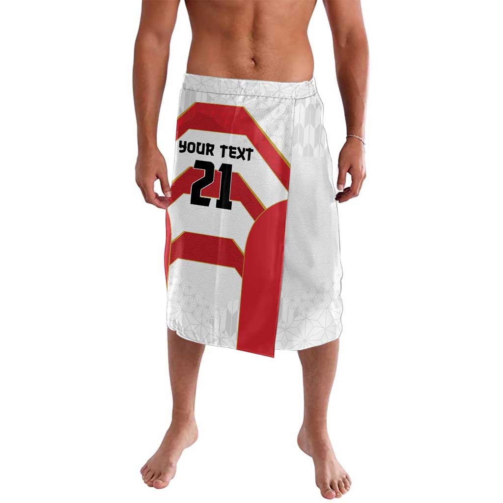 Japan Pacific Rugby 2022-23 Custom Lavalava Red Sakura Japanese Wave Pattern