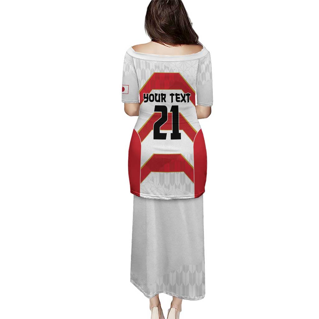 Japan Pacific Rugby 2022-23 Custom Puletasi Red Sakura Japanese Wave Pattern