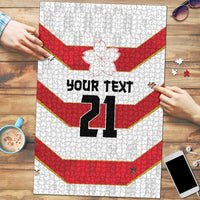 Japan Pacific Rugby 2022-23 Custom Puzzle Red Sakura Japanese Wave Pattern - Polynesian Pride