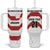 Japan Pacific Rugby 2022-23 Custom Tumbler With Handle Red Sakura Japanese Wave Pattern