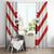 Japan Pacific Rugby 2022-23 Custom Window Curtain Red Sakura Japanese Wave Pattern