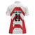 Japan Pacific Rugby 2022-23 Custom Women Polo Shirt Red Sakura Japanese Wave Pattern