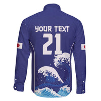 Japan Pacific Rugby Custom Family Matching Mermaid Dress and Hawaiian Shirt Go Sakura Japanese Wave Pattern LT9 - Polynesian Pride