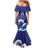 Japan Pacific Rugby Custom Family Matching Mermaid Dress and Hawaiian Shirt Go Sakura Japanese Wave Pattern LT9 - Polynesian Pride