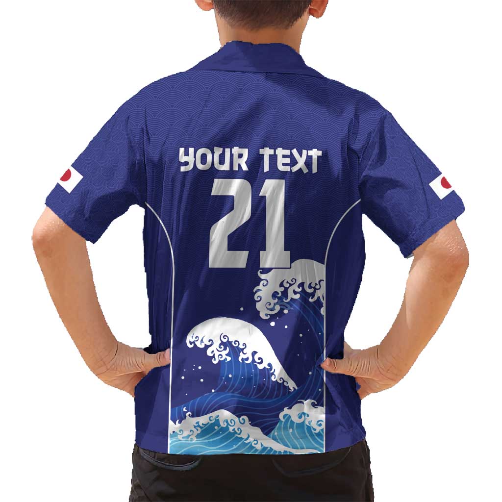 Japan Pacific Rugby Custom Family Matching Off Shoulder Maxi Dress and Hawaiian Shirt Go Sakura Japanese Wave Pattern LT9 - Polynesian Pride