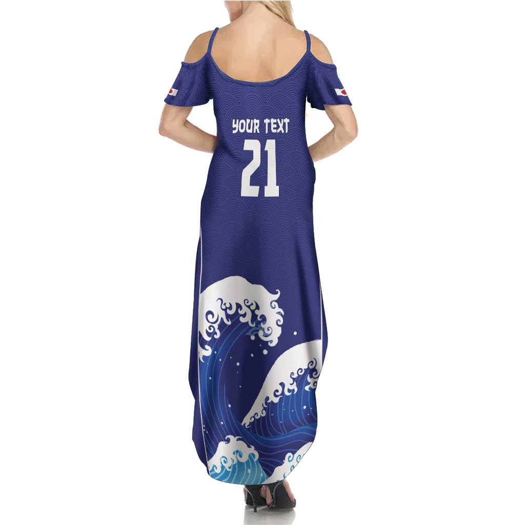 Japan Pacific Rugby Custom Family Matching Summer Maxi Dress and Hawaiian Shirt Go Sakura Japanese Wave Pattern LT9 - Polynesian Pride