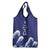 Japan Pacific Rugby Custom Grocery Bag Go Sakura Japanese Wave Pattern