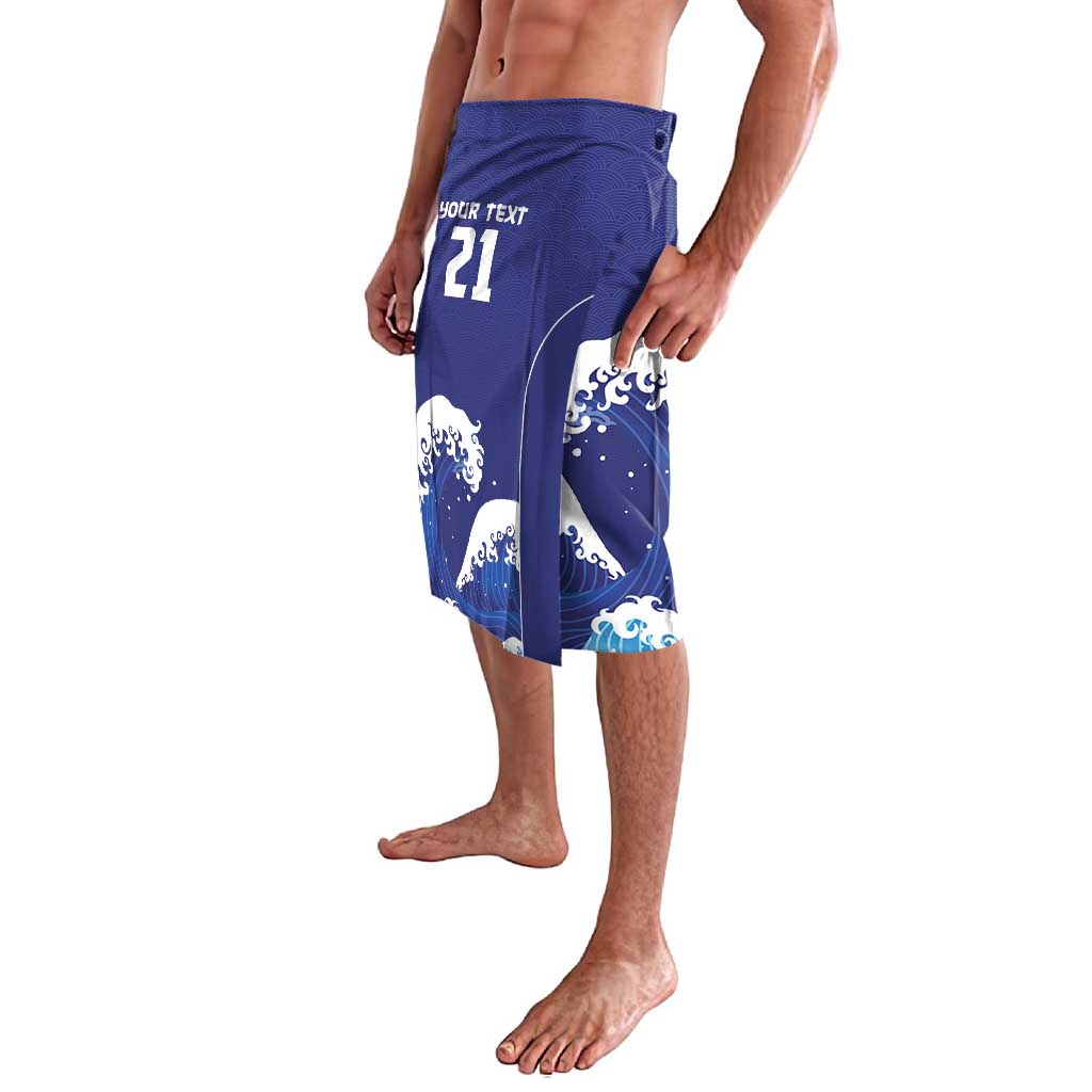 Japan Pacific Rugby Custom Lavalava Go Sakura Japanese Wave Pattern