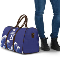 Japan Pacific Rugby Custom Travel Bag Go Sakura Japanese Wave Pattern - Polynesian Pride