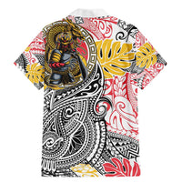 Japanese Samurai Warrior Family Matching Mermaid Dress and Hawaiian Shirt Colorful Polynesian Tattoo Style LT9 - Polynesian Pride