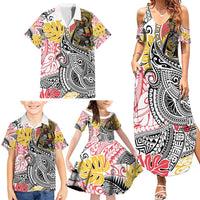 Japanese Samurai Warrior Family Matching Summer Maxi Dress and Hawaiian Shirt Colorful Polynesian Tattoo Style LT9 - Polynesian Pride