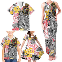 Japanese Samurai Warrior Family Matching Tank Maxi Dress and Hawaiian Shirt Colorful Polynesian Tattoo Style LT9 - Polynesian Pride