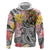 Japanese Samurai Warrior Hoodie Colorful Polynesian Tattoo Style