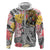 Japanese Samurai Warrior Hoodie Colorful Polynesian Tattoo Style