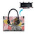Japanese Samurai Warrior Leather Bag Colorful Polynesian Tattoo Style - Polynesian Pride