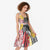 Japanese Samurai Warrior Midi Dress Colorful Polynesian Tattoo Style - Polynesian Pride