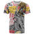 Japanese Samurai Warrior T Shirt Colorful Polynesian Tattoo Style