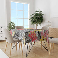 Japanese Samurai Warrior Tablecloth Colorful Polynesian Tattoo Style