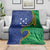 Solomon Islands Independence Day 1978 Personalised Blanket Polynesian Pattern with Flag Style