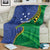 Solomon Islands Independence Day 1978 Personalised Blanket Polynesian Pattern with Flag Style
