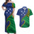 Solomon Islands Independence Day 1978 Personalised Couples Matching Off Shoulder Maxi Dress and Hawaiian Shirt Polynesian Pattern with Flag Style