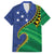 Solomon Islands Independence Day 1978 Personalised Family Matching Long Sleeve Bodycon Dress and Hawaiian Shirt Polynesian Pattern with Flag Style