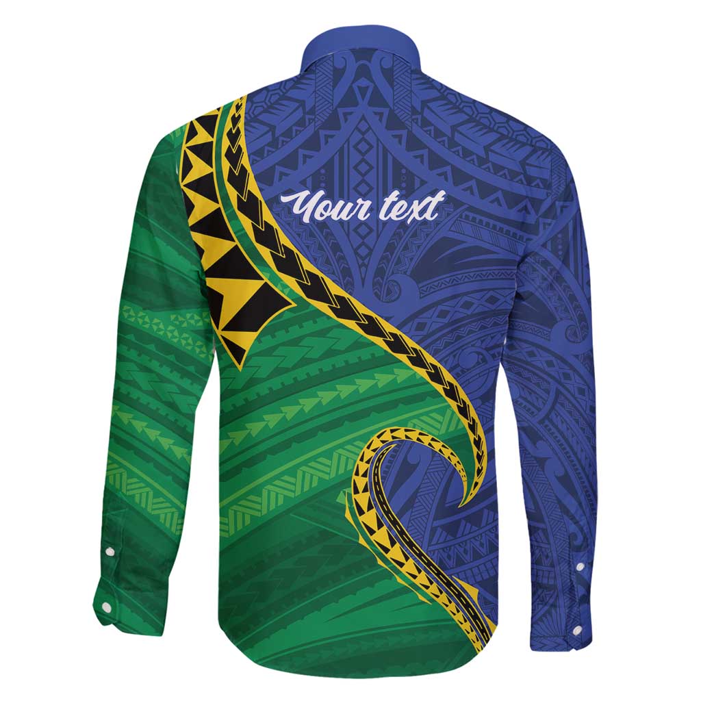 Solomon Islands Independence Day 1978 Personalised Family Matching Long Sleeve Bodycon Dress and Hawaiian Shirt Polynesian Pattern with Flag Style LT9 - Polynesian Pride
