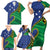 Solomon Islands Independence Day 1978 Personalised Family Matching Short Sleeve Bodycon Dress and Hawaiian Shirt Polynesian Pattern with Flag Style