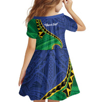 Solomon Islands Independence Day 1978 Personalised Family Matching Tank Maxi Dress and Hawaiian Shirt Polynesian Pattern with Flag Style LT9 - Polynesian Pride