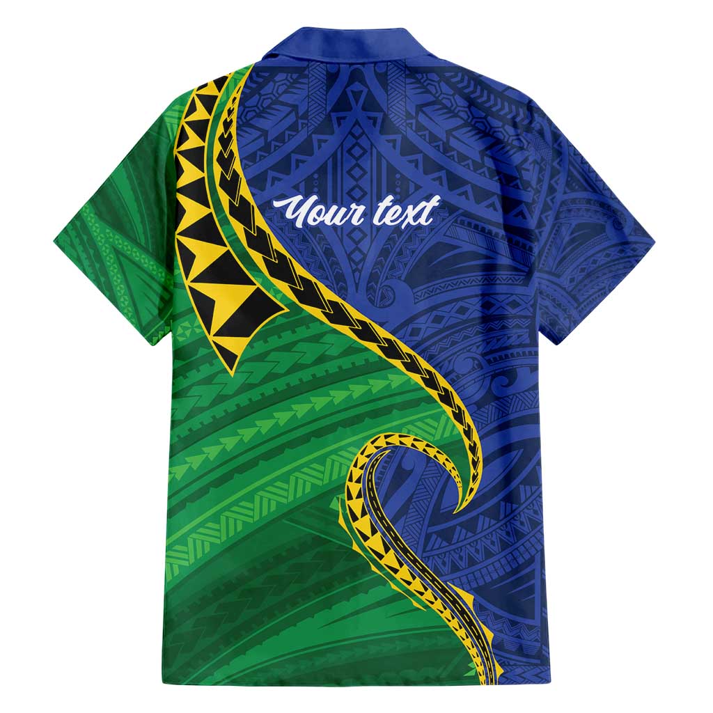 Solomon Islands Independence Day 1978 Personalised Hawaiian Shirt Polynesian Pattern with Flag Style LT9 - Polynesian Pride