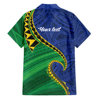 Solomon Islands Independence Day 1978 Personalised Hawaiian Shirt Polynesian Pattern with Flag Style LT9 - Polynesian Pride