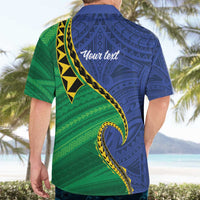 Solomon Islands Independence Day 1978 Personalised Hawaiian Shirt Polynesian Pattern with Flag Style LT9 - Polynesian Pride