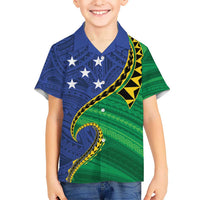 Solomon Islands Independence Day 1978 Personalised Hawaiian Shirt Polynesian Pattern with Flag Style LT9 - Polynesian Pride