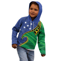 Solomon Islands Independence Day 1978 Personalised Kid Hoodie Polynesian Pattern with Flag Style LT9 - Polynesian Pride