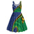 Solomon Islands Independence Day 1978 Personalised Midi Dress Polynesian Pattern with Flag Style - Polynesian Pride