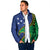 Solomon Islands Independence Day 1978 Personalised Padded Jacket Polynesian Pattern with Flag Style - Polynesian Pride