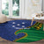 Solomon Islands Independence Day 1978 Personalised Round Carpet Polynesian Pattern with Flag Style