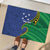 Solomon Islands Independence Day 1978 Personalised Rubber Doormat Polynesian Pattern with Flag Style