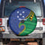 Solomon Islands Independence Day 1978 Personalised Spare Tire Cover Polynesian Pattern with Flag Style