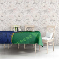 Solomon Islands Independence Day 1978 Personalised Tablecloth Polynesian Pattern with Flag Style
